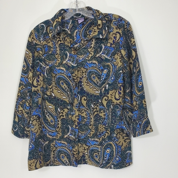 Laura Scott Petite Paisley Blouse, MP - Picture 10 of 10